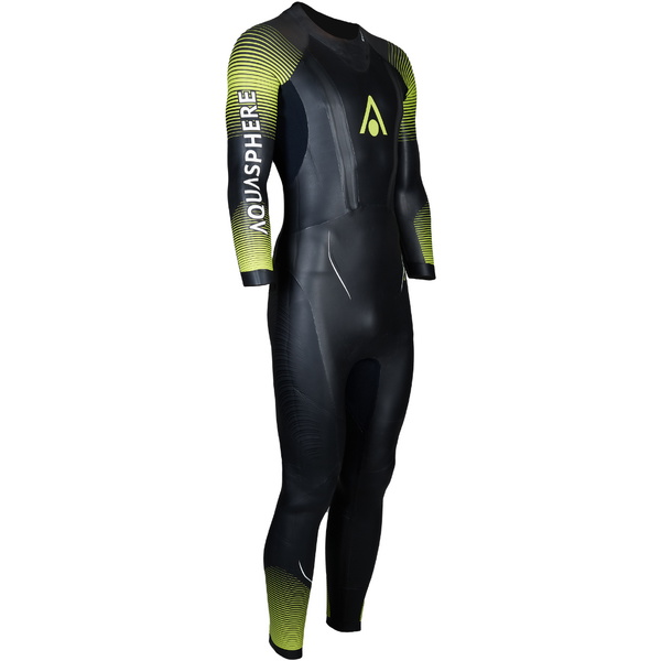 2025 Aquasphere Mens Exocet Ultra Open Water Swim Wetsuit WS0230173 - Black / Hot Lime